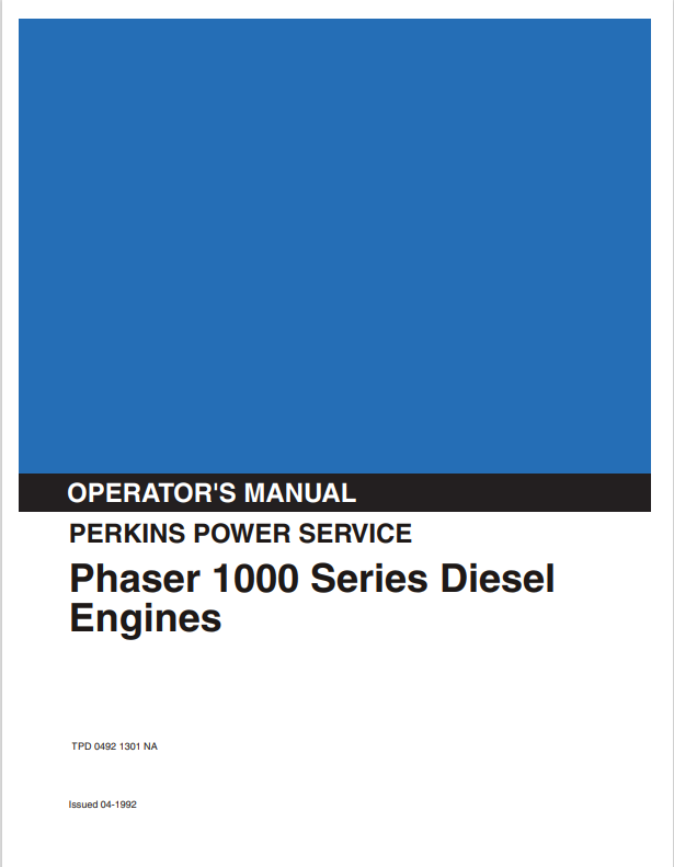 KOBELCO PHASER 1000 (TPD 0492 1301 NA OPERATOR MANUAL - PDF FILE