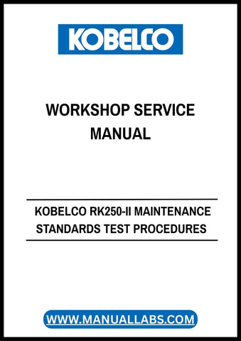 Elevate your maintenance capabilities with the KOBELCO RK250-II Maintenance Standards Test Procedures Workshop Service Manual (S5EZ0403E-1). This comprehensive PDF guide is designed specifically for professionals seeking to optimize the performance and longevity of their KOBELCO RK250-II equipment.