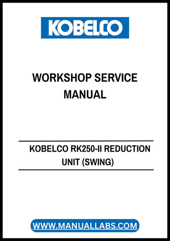 Enhance your workshop's efficiency with the KOBELCO RK250-II Reduction Unit (Swing) Workshop Service Manual (S5210181E-2). This comprehensive PDF guide is designed to provide you with detailed insights and step-by-step instructions for servicing and maintaining your equipment, ensuring optimal performance and longevity.