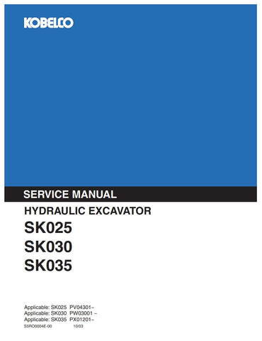  Enhance your maintenance and repair capabilities with the KOBELCO SK025, SK030, SK035 Excavator Service Manual (S5RO0004E-00) in PDF format. This comprehensive guide provides detailed instructions, diagrams, and troubleshooting tips specifically designed for these models, ensuring you can efficiently address any issues that arise. With easy navigation and instant access, this digital manual is an essential resource for operators and technicians alike, helping to minimize downtime and maximize productivity.