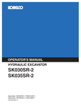 KOBELCO SK030SR-2 (S2PW00003ZE-01) OPERATOR MANUAL - PDF FILE