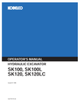 KOBELCO SK100, SK100L, SK120 (S2LP1017E-02) OPERATOR MANUAL - PDF FILE
