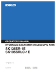 KOBELCO SK135SR-1E (S2YHO2602ZE-01 NA) OPERATOR MANUAL - PDF FILE