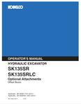 KOBELCO SK135SR, SK135SRLC (S2YY02001ZE-01) OPERATOR MANUAL - PDF FILE