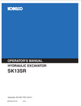 KOBELCO SK13SR (S2PE00001ZE-03) OPERATOR MANUAL - PDF FILE