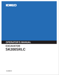 KOBELCO SK200SRLC EXCAVATOR (S2LA00001ZE) OPERATOR MANUAL - PDF FILE
