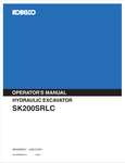 KOBELCO SK200SRLC (S2LA00002ZE-01) OPERATOR MANUAL - PDF FILE