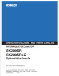 KOBELCO SK200SR, SK200SRLC (S2YB03401ZE-02) OPERATOR MANUAL - PDF FILE