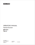 KOBELCO SK210-9 TIER 4 (YN91Z00058P1) OPERATOR MANUAL - PDF FILE