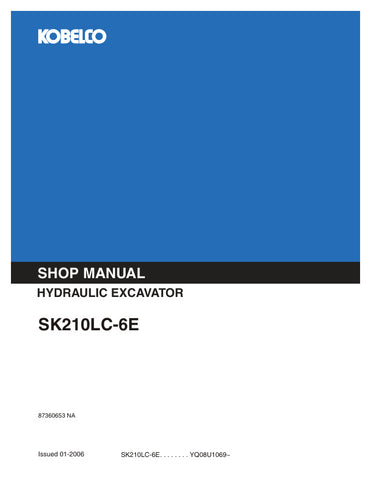  Unlock the full potential of your KOBELCO SK210LC-6E Excavator with the comprehensive service manual (part number 87360653) in PDF format. This essential guide provides detailed instructions, schematics, and troubleshooting tips to ensure optimal performance and maintenance of your equipment. With easy navigation and clear illustrations, you can quickly find the information you need to keep your excavator running smoothly and efficiently. Invest in this invaluable resource today and enhance your operationa