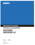 KOBELCO SK235SR (S2YF03401ZE-01 NA) OPERATOR MANUAL - PDF FILE