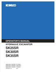 KOBELCO SK25SR, SK30SR (S2PW0001E-00) OPERATOR MANUAL - PDF FILE