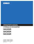 KOBELCO SK25SR, SK30SR (S3PW0003E-00) OPERATOR MANUAL - PDF FIL