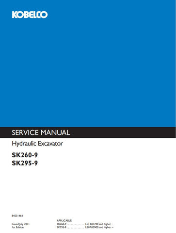 Unlock the full potential of your KOBELCO SK260-9 and SK295-9 hydraulic excavators with the comprehensive service manual (part number 84531464). This PDF guide is meticulously designed to provide you with detailed insights into maintenance, troubleshooting, and repair procedures, ensuring your machinery operates at peak performance.