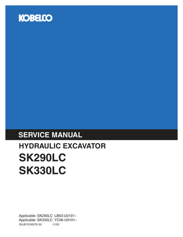 Unlock the full potential of your KOBELCO SK290LC and SK330LC excavators with the comprehensive service manual (S5LBYC0007E-00) in PDF format. This essential guide provides detailed schematics, troubleshooting tips, and maintenance procedures to ensure your machinery operates at peak performance. With easy navigation and clear instructions, you can save time and reduce downtime, making it an invaluable resource for operators and technicians alike. Invest in your equipment's longevity and efficiency today!