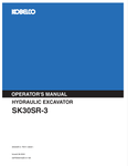 KOBELCO SK30SR-3 (S2PW00016ZE-01 NA) OPERATOR MANUAL - PDF FILE
