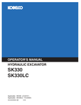 KOBELCO SK330, SK330LC (SK43303KM004-1R) OPERATOR MANUAL - PDF FILE