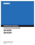 KOBELCO SK40SR, SK45SR (S2PH0002E-00) OPERATOR MANUAL - PDF FILE