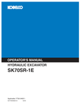 KOBELCO SK70SR-1E (S2YT00006ZE-03) OPERATOR MANUAL - PDF FILE