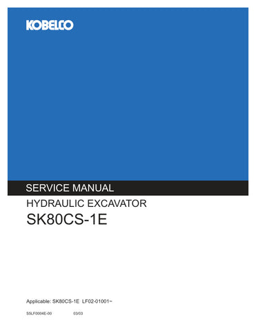Unlock the full potential of your KOBELCO SK80CS-1E Excavator with the comprehensive service manual S5LF0004E-00, available in a convenient PDF format. This essential guide provides detailed instructions, schematics, and troubleshooting tips to ensure optimal performance and maintenance of your equipment. Whether you're a seasoned technician or a DIY enthusiast, this manual is your go-to resource for keeping your excavator running smoothly and efficiently. Don't miss out on the opportunity to enhance your 