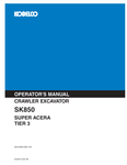 KOBELCO SK850 TIER 3 (S2LY00001ZE01NA) OPERATOR MANUAL - PDF FILE
