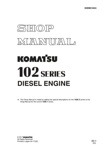 Unlock the full potential of your KOMATSU 102 Series Diesel Engine with the comprehensive SEBM010024 Shop Manual in PDF format. This essential resource provides detailed diagrams, troubleshooting tips, and step-by-step maintenance procedures, ensuring you can efficiently service and repair your engine. With easy navigation and a user-friendly layout, this manual is perfect for both seasoned mechanics and DIY enthusiasts, helping you save time and money while keeping your equipment running smoothly. Don't mi