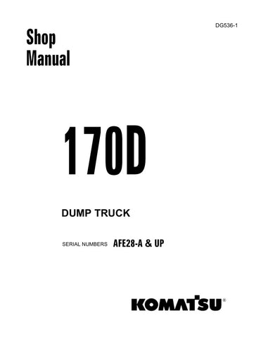Unlock the full potential of your KOMATSU 170D AFE28-A & UP Dump Truck with our comprehensive Shop Manual DG536-1, available in a convenient PDF format. This essential resource provides detailed schematics, maintenance guidelines, and troubleshooting tips, ensuring your equipment operates at peak performance. Perfect for both seasoned professionals and DIY enthusiasts, this manual is designed to save you time and money by empowering you to tackle repairs and maintenance with confidence. Don't miss out on th