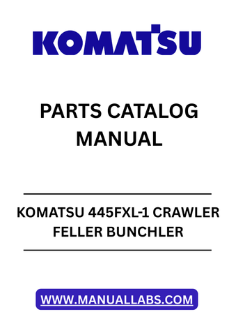 Discover the essential KOMATSU 445FXL-1 Crawler Feller Buncher Parts Catalog Manual, designed specifically for models SN A10001 and up. This comprehensive PDF file serves as a vital resource for operators and technicians, providing detailed information on parts and components to ensure optimal performance and maintenance of your machinery.