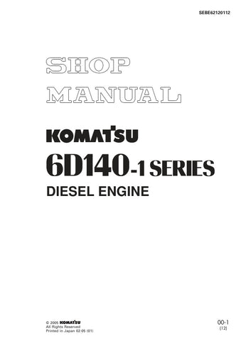 Unlock the full potential of your KOMATSU 6D140-1 Series Diesel Engine with the comprehensive Shop Manual SEBE62120112, available in a convenient PDF format. This essential guide provides detailed insights into maintenance, troubleshooting, and repair procedures, ensuring your engine operates at peak performance. With easy navigation and clear illustrations, this manual is an invaluable resource for both professionals and DIY enthusiasts, helping you save time and money on repairs. Don't miss out on the opp