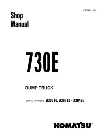 Unlock the full potential of your KOMATSU 730E dump truck with the comprehensive CEBM014801 shop manual, available in a convenient PDF format. This essential resource covers models A30310, A30312-A30426, providing detailed insights into maintenance, troubleshooting, and repair procedures. With clear diagrams and step-by-step instructions, this manual ensures you can keep your equipment running smoothly and efficiently, saving you time and money on repairs. Invest in your operational success and enhance your