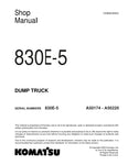 Unlock the full potential of your KOMATSU 830E-5 Dump Truck with the comprehensive Shop Manual (CEBM036802) in PDF format. This essential resource provides detailed insights into maintenance, troubleshooting, and repair procedures, ensuring your equipment operates at peak performance. With easy navigation and clear illustrations, this manual is designed for both seasoned professionals and newcomers alike, making it an invaluable tool for efficient and effective upkeep of your dump truck. Don't miss out on t