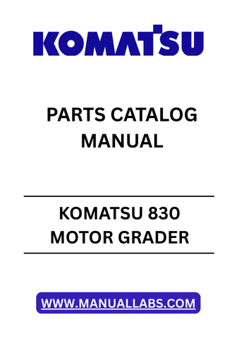 Discover the essential KOMATSU 830 Motor Grader Parts Catalog Manual, specifically designed for serial numbers U200000 to U200416. This comprehensive PDF file serves as a vital resource for maintenance and repair, ensuring your equipment operates at peak performance.