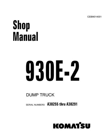 Enhance your maintenance and repair capabilities with the KOMATSU 930E-2 A30255 THRU DUMP TRUCK A30291 SHOP MANUAL (CEBM014001) in PDF format. This comprehensive manual provides detailed insights into the operation, troubleshooting, and servicing of your dump truck, ensuring you have the knowledge needed to keep it running smoothly. With easy navigation and clear illustrations, this digital resource is an essential tool for both professionals and enthusiasts looking to maximize the performance and longevity