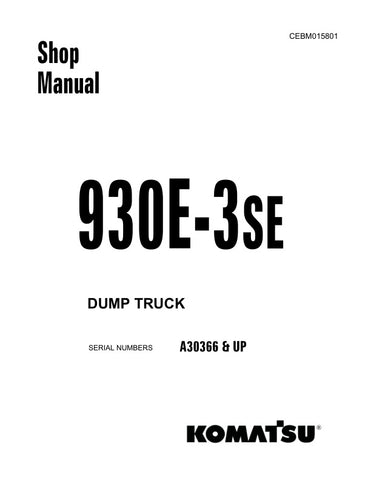 Enhance your maintenance capabilities with the KOMATSU 930E-3SE A30366 & UP Dump Truck Shop Manual (CEBM015801) in PDF format. This comprehensive manual provides detailed insights into the operation, repair, and troubleshooting of your dump truck, ensuring optimal performance and longevity. With easy navigation and clear illustrations, you can quickly access essential information, making it an invaluable resource for technicians and operators alike. Invest in this manual today to streamline your maintenance