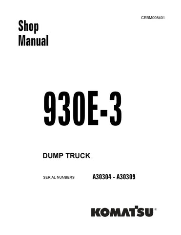 Unlock the full potential of your KOMATSU 930E-3 Dump Truck with the comprehensive Shop Manual (CEBM008401) in PDF format. This essential resource provides detailed insights into maintenance, troubleshooting, and repair procedures, ensuring your equipment operates at peak performance. With easy navigation and clear illustrations, this manual is designed for both seasoned professionals and newcomers alike, making it an invaluable tool for efficient and effective upkeep of your machinery. Don't miss out on th