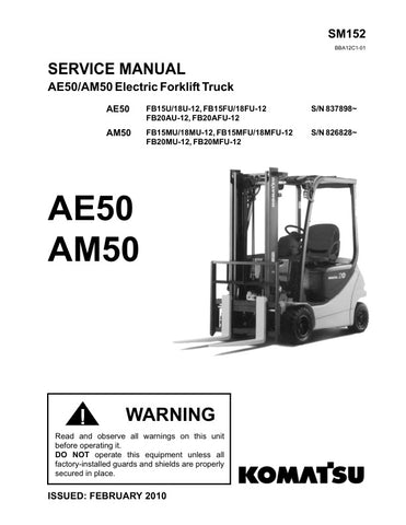 Unlock the full potential of your KOMATSU AE50/AM50 with the comprehensive Service Manual SM152, BBA12C1-01, available in a convenient PDF format. This essential guide provides detailed instructions, diagrams, and troubleshooting tips to ensure optimal performance and maintenance of your equipment. Perfect for both seasoned professionals and DIY enthusiasts, this manual is your go-to resource for efficient repairs and upkeep, helping you save time and money while extending the life of your machinery. Don't 
