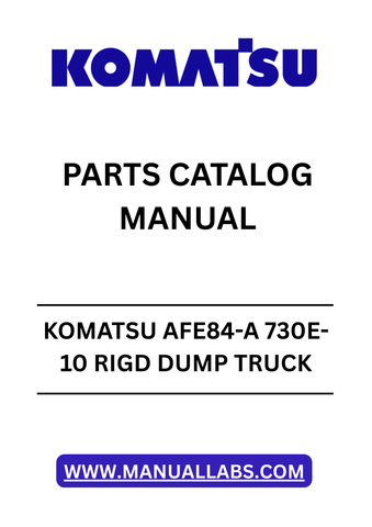 Discover the essential KOMATSU AFE84-A 730E-10 RIGD Dump Truck Parts Catalog Manual, designed specifically for models SN A5002-A5004. This comprehensive PDF file serves as a vital resource for maintenance and repair, ensuring your equipment operates at peak performance.