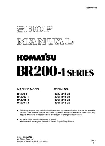  Unlock the full potential of your KOMATSU machinery with the BR200-1, BR200J-1, BR200S-1, and BR200R-1 Shop Manual (SEBM003602) in PDF format. This comprehensive manual provides detailed insights into maintenance, troubleshooting, and repair procedures, ensuring your equipment operates at peak performance. With easy navigation and clear illustrations, this digital resource is essential for both seasoned professionals and DIY enthusiasts looking to enhance their knowledge and efficiency. Invest in this indi
