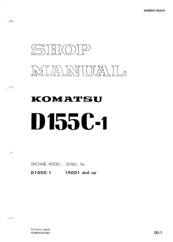 Unlock the full potential of your KOMATSU D155C-1 with the comprehensive Shop Manual SEBM0176A01, designed specifically for models 15001 and up. This PDF file is an essential resource for technicians and DIY enthusiasts alike, providing detailed diagrams, maintenance procedures, and troubleshooting tips to ensure your machinery operates at peak performance. With easy navigation and clear instructions, this manual empowers you to tackle repairs confidently, saving you time and money while extending the life 