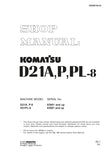 Unlock the full potential of your KOMATSU D21A-8, D21P-8, and D21PL-8 with the comprehensive SHOP MANUAL SEN06706-03, available in a convenient PDF format. This essential guide provides detailed insights into maintenance, troubleshooting, and repair procedures, ensuring your equipment operates at peak performance. With easy navigation and clear illustrations, this manual is an invaluable resource for both seasoned professionals and DIY enthusiasts, helping you save time and reduce costly downtime. Invest in