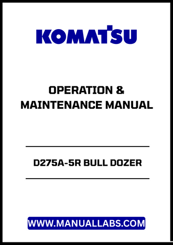 Unlock the full potential of your KOMATSU D275A-5R Bull Dozer with the comprehensive Operation & Maintenance Manual (PEN01420-06). 