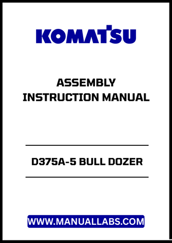 Unlock the full potential of your KOMATSU D375A-5 Bull Dozer with the comprehensive Operation & Maintenance Manual (PEN00197-03).