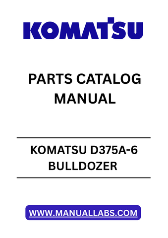 Discover the essential KOMATSU D375A-6 Bulldozer Parts Catalog Manual, designed specifically for models SN 60001 and up. This comprehensive PDF file serves as a vital resource for operators and maintenance professionals, providing detailed diagrams and part numbers to ensure accurate repairs and replacements.