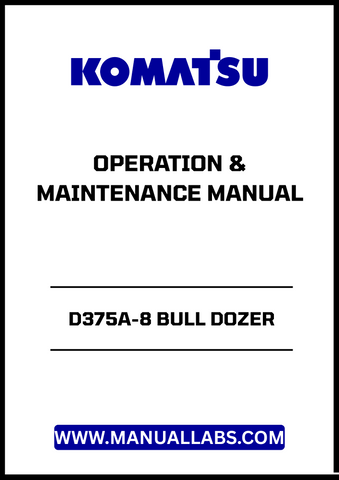 Unlock the full potential of your KOMATSU D375A-8 Bull Dozer with the comprehensive Operation & Maintenance Manual (PEN01135-05) in PDF format.