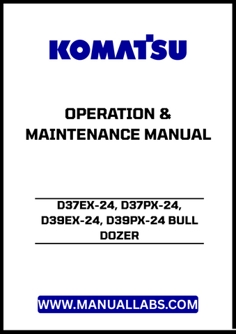 Unlock the full potential of your KOMATSU D37EX-24, D37PX-24, D39EX-24, and D39PX-24 bulldozer with the comprehensive Operation & Maintenance Manual (TEN00987-08).