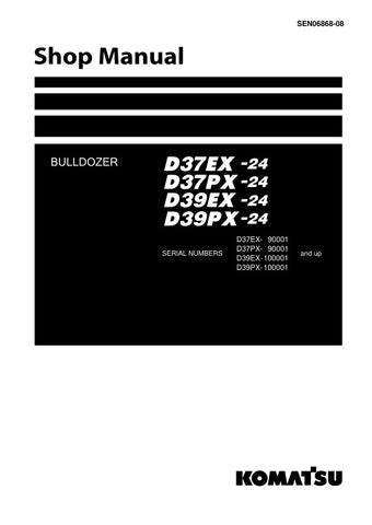 Unlock the full potential of your KOMATSU D37EX-24, D37PX-24, D39EX-24, and D39PX-24 bulldozer with the comprehensive SHOP MANUAL SEN06868-08 in PDF format. This essential resource provides detailed maintenance guidelines, troubleshooting tips, and step-by-step repair instructions, ensuring your equipment operates at peak performance. With easy navigation and clear illustrations, this manual is designed for both seasoned professionals and DIY enthusiasts, making it an invaluable addition to your toolkit. In