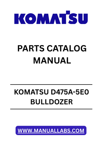 Discover the ultimate resource for maintaining your KOMATSU D475A-5E0 Bulldozer with our comprehensive Parts Catalog Manual. This PDF file is meticulously designed to provide you with detailed diagrams and part numbers, ensuring you can easily identify and order the components you need for efficient repairs and maintenance.