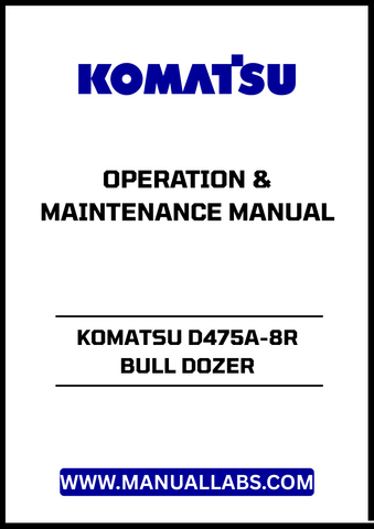 Enhance your operational efficiency with the KOMATSU D475A-8R Bull Dozer Operation & Maintenance Manual (PEN02204-00).