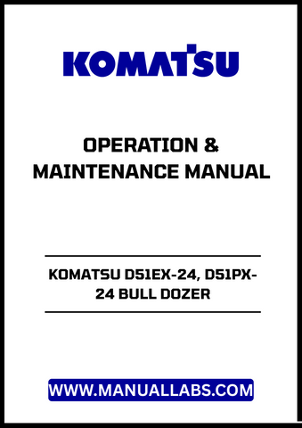 Enhance your operational efficiency with the KOMATSU D51EX-24 and D51PX-24 Bull Dozer Operation & Maintenance Manual (TEN00770-00).
