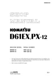 Unlock the full potential of your KOMATSU D61EX-12 and D61PX-12 bulldozers with the comprehensive Shop Manual SEBM036700, available in a convenient PDF format. This essential resource provides detailed insights into maintenance, troubleshooting, and repair procedures, ensuring your machinery operates at peak performance. With easy navigation and clear illustrations, this manual is designed for both seasoned professionals and DIY enthusiasts, making it an invaluable addition to your equipment toolkit. Don't 